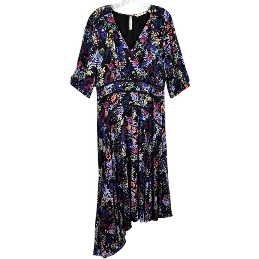 Soft Surroundings Florencia Dress Sz 12 Floral Boho Whimsigoth Dark‎ Fairy Boho